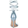 imageAllegra K Womens Clear Strap Stiletto Heel Lace Up Heels SandalsLight Blue