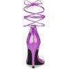 imageAllegra K Womens Clear Strap Stiletto Heel Lace Up Heels SandalsPurple