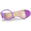 imageAllegra K Womens Clear Strap Stiletto Heel Lace Up Heels SandalsPurple
