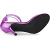 imageAllegra K Womens Clear Strap Stiletto Heel Lace Up Heels SandalsPurple