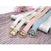 imageAllegra K Womens Grommet Belt Faux Leather Single Pin Buckle Punk Belts for Jeans PantsBlack  Beige