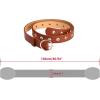 imageAllegra K Womens Grommet Belt Faux Leather Single Pin Buckle Punk Belts for Jeans PantsBlack  Camel