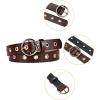 imageAllegra K Womens Grommet Belt Faux Leather Single Pin Buckle Punk Belts for Jeans PantsBlack  Coffee