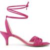 imageAllegra K Womens Kitten Heel Lace Up Suede Heel SandalsHot Pink