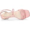 imageAllegra K Womens Kitten Heel Lace Up Suede Heel SandalsLight Pink