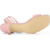 imageAllegra K Womens Kitten Heel Lace Up Suede Heel SandalsLight Pink