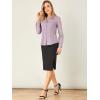 imageAllegra K Womens Metallic Patterned Blouse V Neck Long Sleeve Gilding Shiny Sparkly Dots TopDark Purple