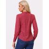 imageAllegra K Womens Metallic Patterned Blouse V Neck Long Sleeve Gilding Shiny Sparkly Dots TopRedleaf