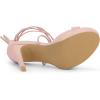 imageAllegra K Womens Platform Stiletto Heels Lace Up SandalsPink