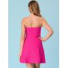 imageAllegra K Womens Sexy Strapless Party Dress Sweetheart Neck Sleeveless Summer Mini DressesHot Pink