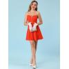 imageAllegra K Womens Sexy Strapless Party Dress Sweetheart Neck Sleeveless Summer Mini DressesOrange