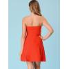 imageAllegra K Womens Sexy Strapless Party Dress Sweetheart Neck Sleeveless Summer Mini DressesOrange