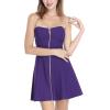 imageAllegra K Womens Sexy Strapless Party Dress Sweetheart Neck Sleeveless Summer Mini DressesPurple
