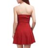imageAllegra K Womens Sexy Strapless Party Dress Sweetheart Neck Sleeveless Summer Mini DressesRed