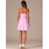 imageAllegra K Womens Sexy Strapless Party Dress Sweetheart Neck Sleeveless Summer Mini DressesRose Pink