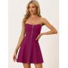 imageAllegra K Womens Sexy Strapless Party Dress Sweetheart Neck Sleeveless Summer Mini DressesRose Violet