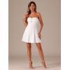 imageAllegra K Womens Sexy Strapless Party Dress Sweetheart Neck Sleeveless Summer Mini DressesWhitesolid
