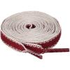 imageAllegra K 2 Pairs Flat Shoelaces Canvas Contrast Color Replacement Shoe Strings for Sneakers AthleticRed White