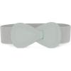 imageAllegra K Interlock Buckle 8shaped Faux Leather Elastic Belt Cinch Waistband for LadyGray