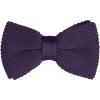 imageAllegra K Mens Pretied Bowtie Adjustable Neck Solid Color Knitted Bow TiesDeep Purple