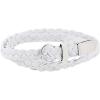 imageuxcell Women Skinny Braided Belt Adjustable Pin Buckle Weave CasualWhite
