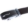 imageuxcell Mens Automatic Ratchet Leather Belt with Double Stitch Edge Wide 1 12 InchesDark Brown