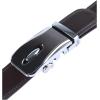 imageuxcell Mens Automatic Ratchet Leather Belt with Double Stitch Edge Wide 1 12 InchesDark Brown
