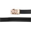 imageuxcell Mens Automatic Ratchet Leather Belt with Double Stitch Edge Wide 1 12 InchesGold Black