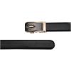imageuxcell Mens Automatic Ratchet Leather Belt with Double Stitch Edge Wide 1 12 InchesGold Black
