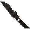 imageuxcell Women Skinny Braided Belt Adjustable Pin Buckle Weave CasualBlack