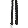 imageuxcell Women Skinny Braided Belt Adjustable Pin Buckle Weave CasualBlack