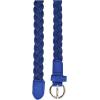 imageuxcell Women Skinny Braided Belt Adjustable Pin Buckle Weave CasualBlue