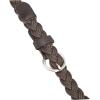imageuxcell Women Skinny Braided Belt Adjustable Pin Buckle Weave CasualBrown