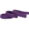 imageuxcell Women Skinny Braided Belt Adjustable Pin Buckle Weave CasualPurple