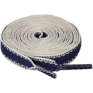 imageAllegra K 2 Pairs Flat Shoelaces Canvas Contrast Color Replacement Shoe Strings for Sneakers AthleticBlue White