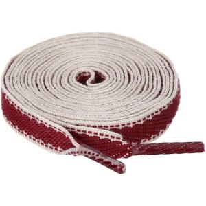 imageAllegra K 2 Pairs Flat Shoelaces Canvas Contrast Color Replacement Shoe Strings for Sneakers AthleticRed White