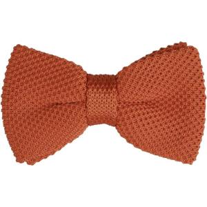 imageAllegra K Mens Pretied Bowtie Adjustable Neck Solid Color Knitted Bow TiesBrick Red