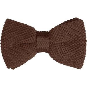 imageAllegra K Mens Pretied Bowtie Adjustable Neck Solid Color Knitted Bow TiesCoffee