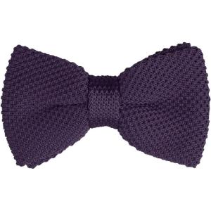 imageAllegra K Mens Pretied Bowtie Adjustable Neck Solid Color Knitted Bow TiesDeep Purple