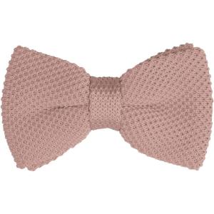 imageAllegra K Mens Pretied Bowtie Adjustable Neck Solid Color Knitted Bow TiesDusty Pink