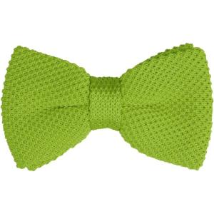 imageAllegra K Mens Pretied Bowtie Adjustable Neck Solid Color Knitted Bow TiesLight Green