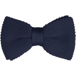 imageAllegra K Mens Pretied Bowtie Adjustable Neck Solid Color Knitted Bow TiesNavy Blue