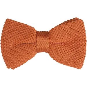 imageAllegra K Mens Pretied Bowtie Adjustable Neck Solid Color Knitted Bow TiesOrange