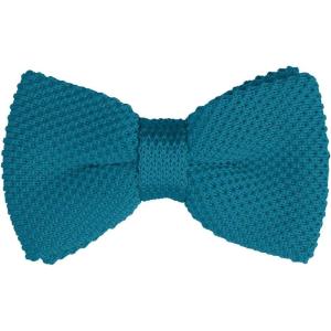 imageAllegra K Mens Pretied Bowtie Adjustable Neck Solid Color Knitted Bow TiesPeacock Blue