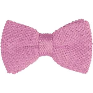 imageAllegra K Mens Pretied Bowtie Adjustable Neck Solid Color Knitted Bow TiesPink