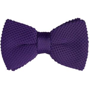 imageAllegra K Mens Pretied Bowtie Adjustable Neck Solid Color Knitted Bow TiesPurple