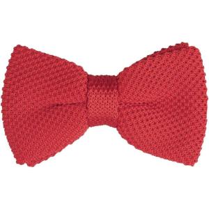 imageAllegra K Mens Pretied Bowtie Adjustable Neck Solid Color Knitted Bow TiesRed