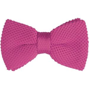 imageAllegra K Mens Pretied Bowtie Adjustable Neck Solid Color Knitted Bow TiesRose Red