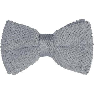 imageAllegra K Mens Pretied Bowtie Adjustable Neck Solid Color Knitted Bow TiesSilver Grey