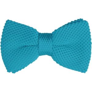 imageAllegra K Mens Pretied Bowtie Adjustable Neck Solid Color Knitted Bow TiesTeal Blue